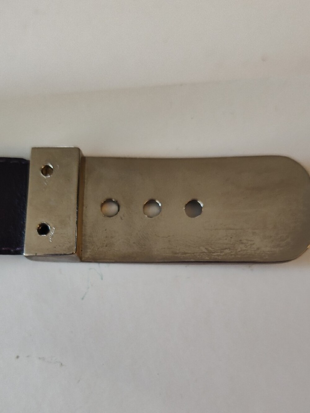 Vintage Christian Dior Purple Snakeskin Belt with Gold & Silver Statement Buckle - Picture 7 of 9